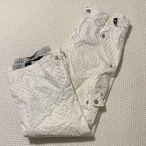 ROXY!  White /silver polka dot snowpant